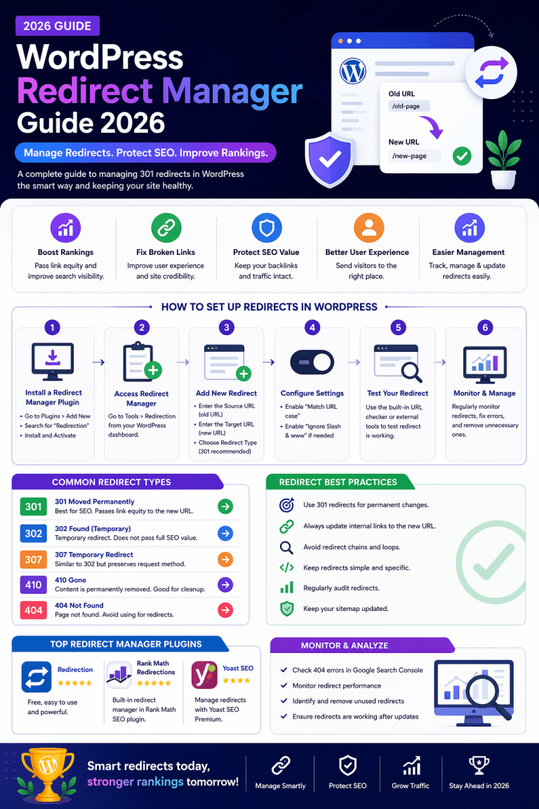 WordPress Redirect Manager: Complete Guide to 301 Redirects and URL Management
