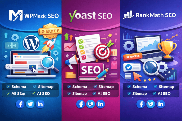 WPMazic SEO vs Yoast SEO vs Rank Math SEO: Which WordPress SEO Plugin Is Best for Growth