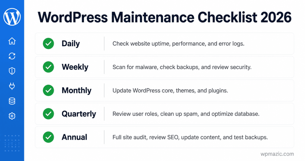 WordPress Maintenance Checklist